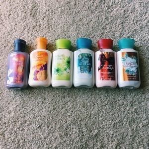 bath and body works travel size lotions